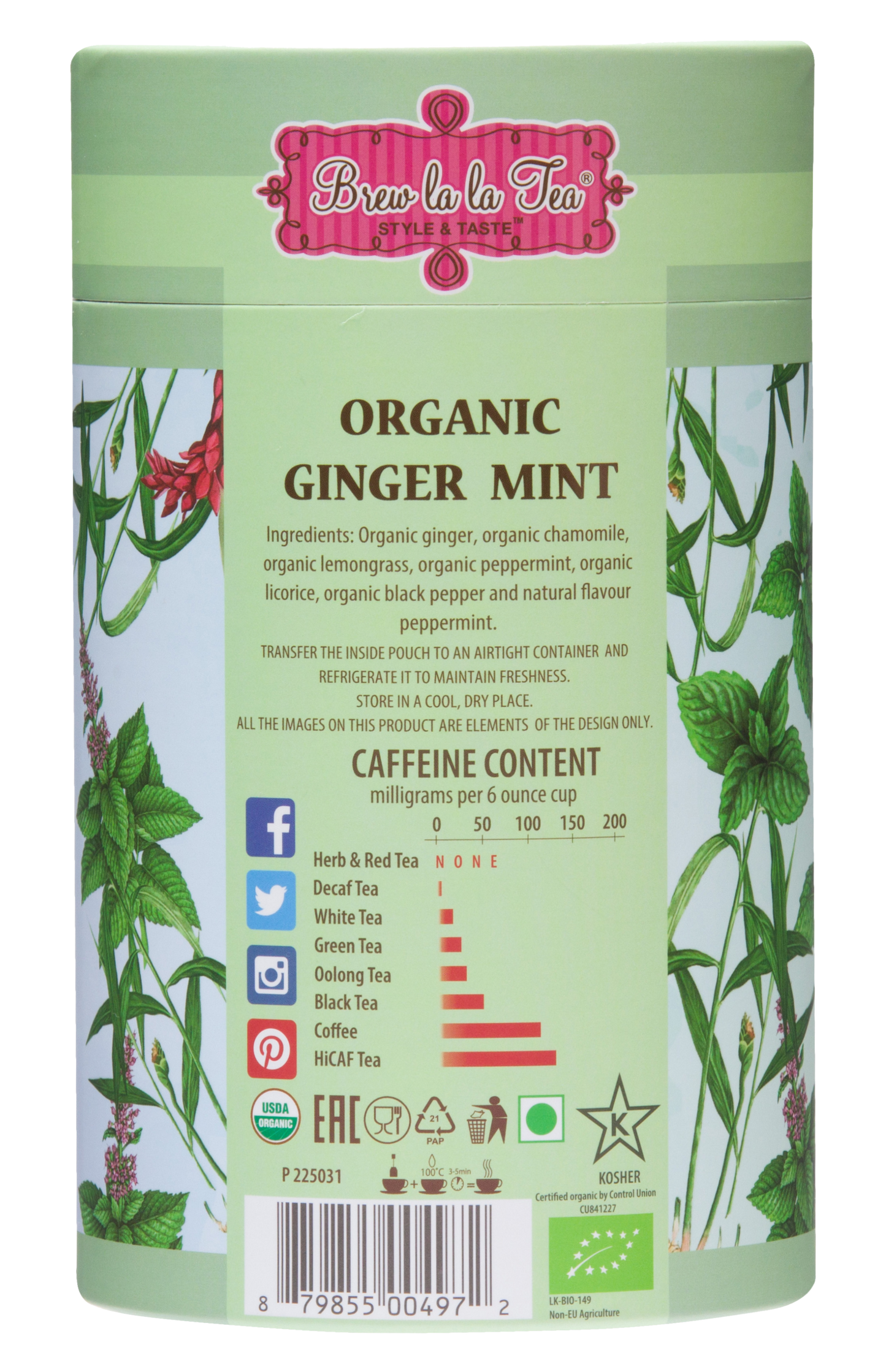 Organic Ginger Mint Green Tea