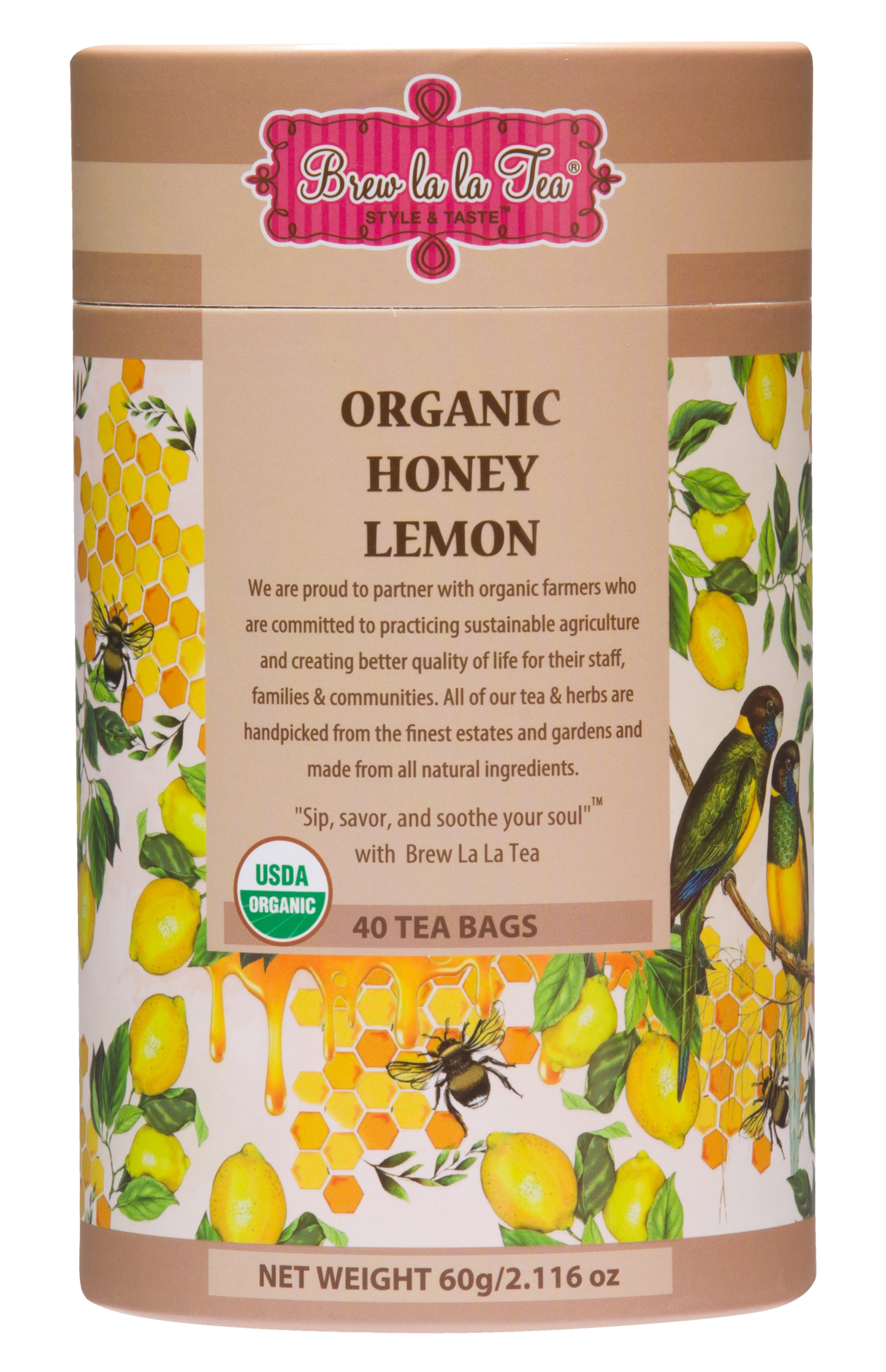 Organic Honey Lemon Green Tea
